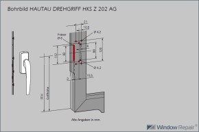 Hautau Drehgriff HKS Z 202 AG rechts